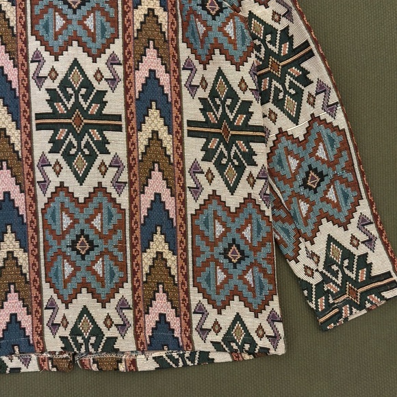Vintage BonWorth Aztec Tapestry Coat - Picture 10 of 12